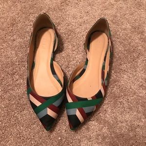 J. Crew Satin Printed Audrey Flats